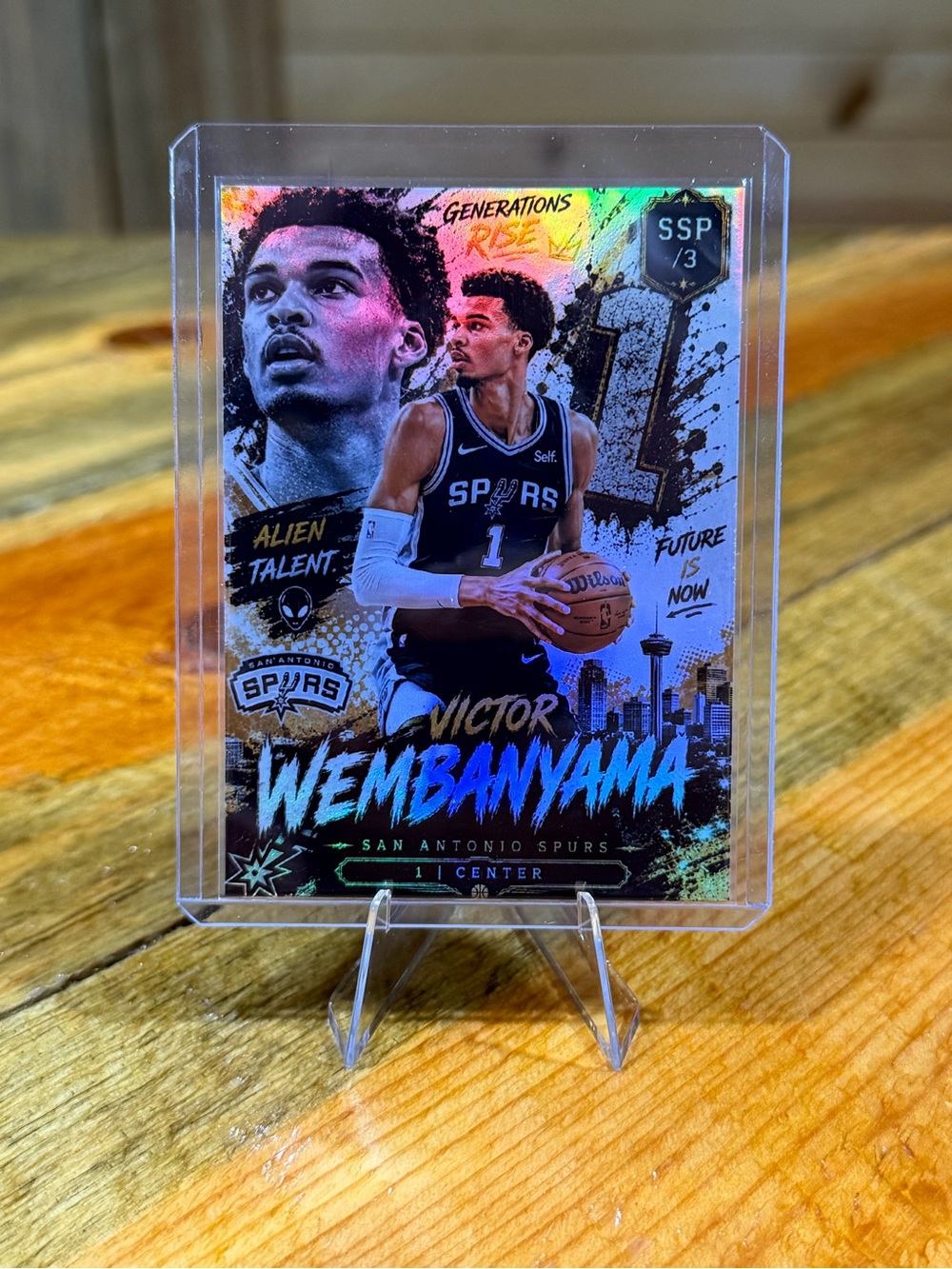 Victor Wembanyama San Antonio Spurs ‘Alien Talent’ SSP/3 Custom Basketball Card